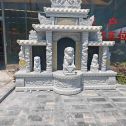 常德芝麻白中国黑石材套墓 花岗岩墓碑