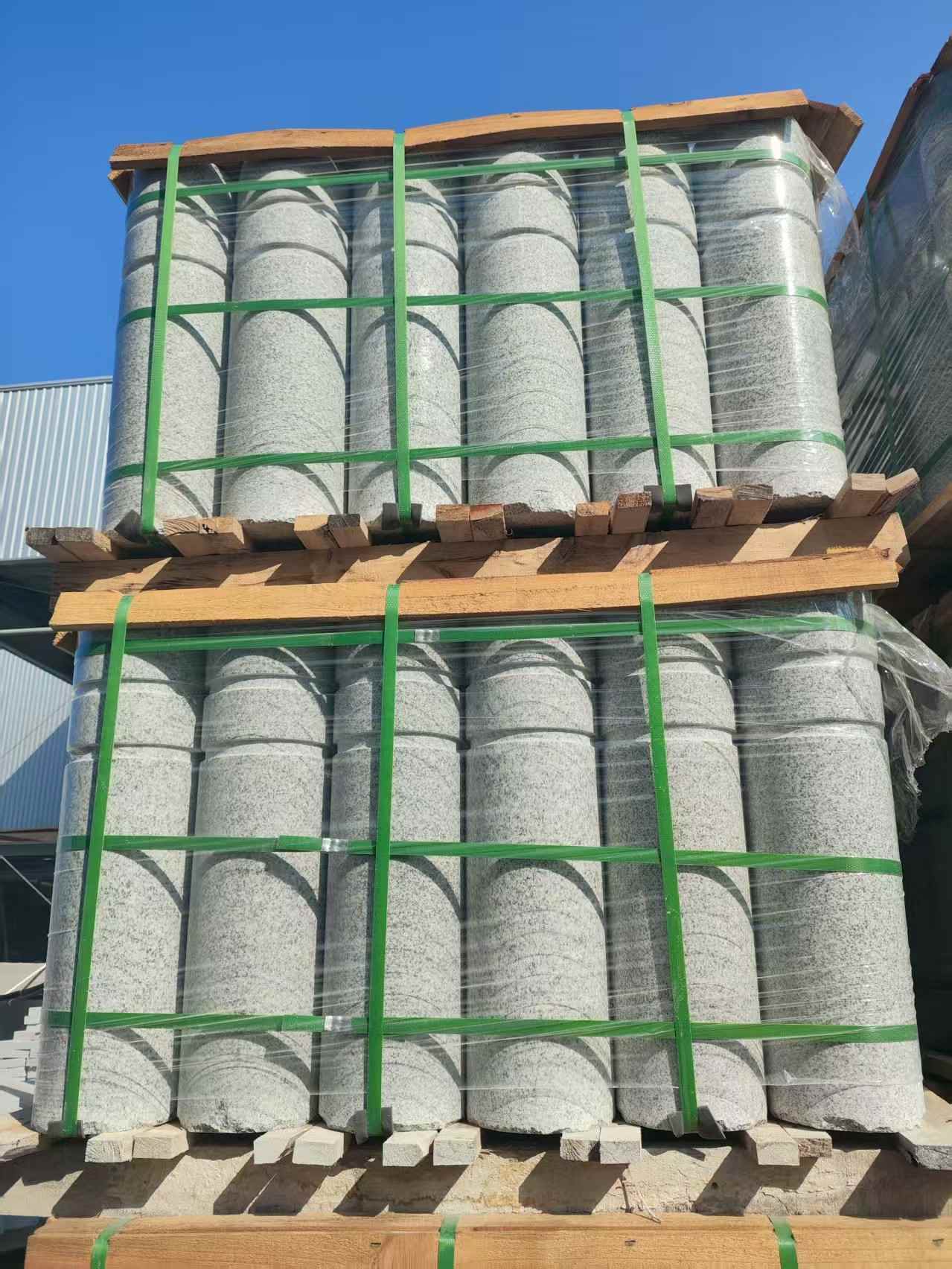 常德挡车柱芝麻白 挡车石